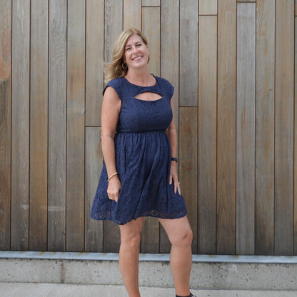 City Studio Navy Cut-out Dress