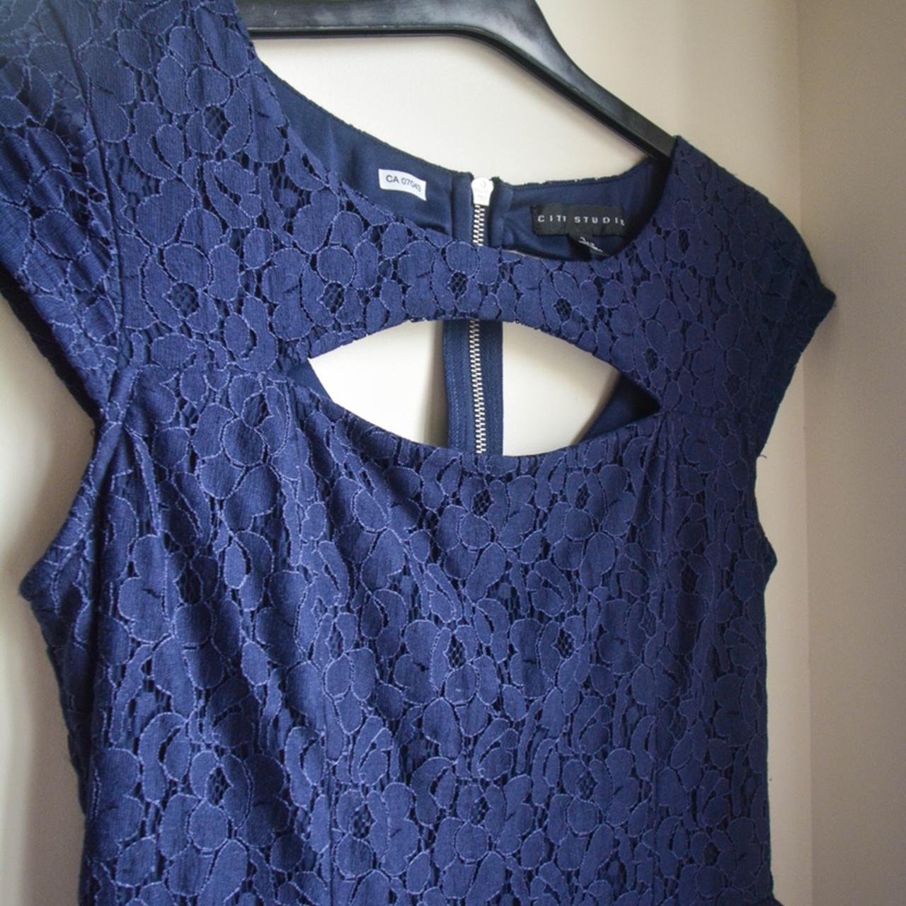 City Studio Navy Cut-out Dress