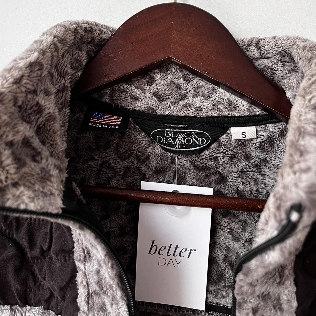 Vintage Textured Shearling Jacket with Faux Fur Leopard Print